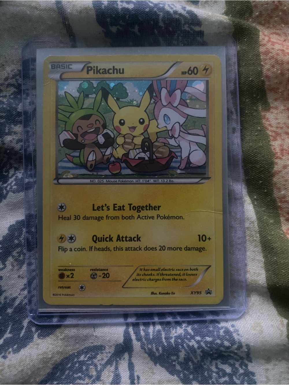 Pokemon Pikachu XY95 Black Star Promo Holo